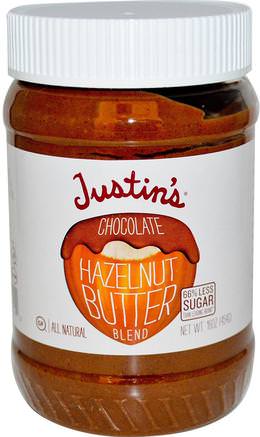 Chocolate Hazelnut Butter Blend, 16 oz (454 g) by Justins Nut Butter-Justins Nötsmör Smör, Mat, Nötkött, Hasselnötssmör