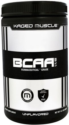BCAA 2:1:1, Unflavored, 14.1 oz (400 g) by Kaged Muscle-Kosttillskott, Aminosyror, Bcaa (Förgrenad Aminosyra), Sport, Träning