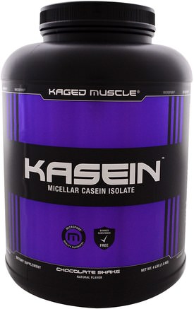 Kasein, Micellar Casein Isolate, Chocolate Shake, 4 lbs (1.8 kg) by Kaged Muscle-Sport, Träning, Protein