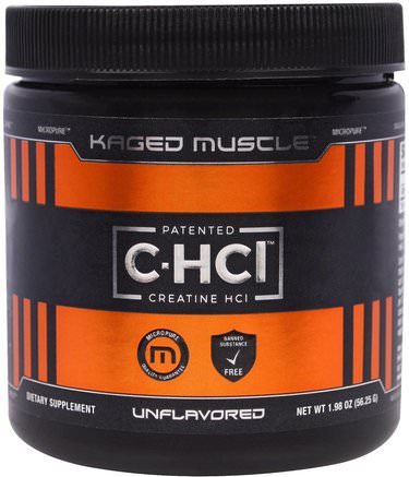 Patented C-HCI, Creatine HCI, Unflavored, 1.98 oz (56.25 g) by Kaged Muscle-Sport, Kreatin, Muskel