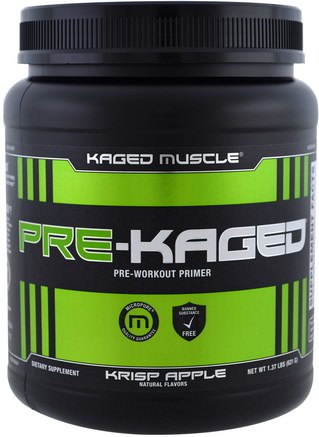Pre-Kaged, Pre-Workout Primer, Krisp Apple, 1.37 lbs (621 g) by Kaged Muscle-Hälsa, Energi, Sport