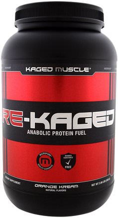 Re-Kaged, Anabolic Protein Fuel, Orange Kream, 2.06 lbs (936 g) by Kaged Muscle-Sport, Träning, Muskel