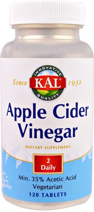 Apple Cider Vinegar, 120 Tablets by KAL-Kosttillskott, Äppelcidervinäger