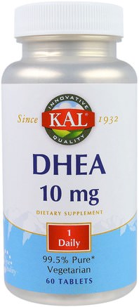 DHEA, 10 mg, 60 Tablets by KAL-Kosttillskott, Dhea