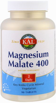 Magnesium Malate 400, 90 Tablets by KAL-Kosttillskott, Mineraler, Magnesium