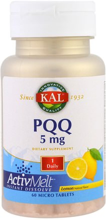 PQQ, Lemon, 5 mg, 60 Micro Tablets by KAL-Kosttillskott, Antioxidanter, Pqq (Biopqq), Anti-Aging