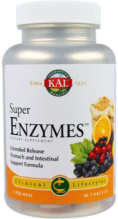 Super Enzymes, 60 Tablets by KAL-Kosttillskott, Enzymer