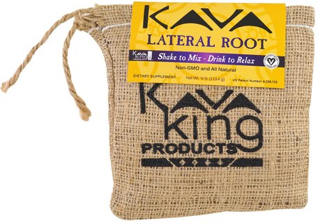 Lateral Root, 1/4 lb (113.4 g) by Kava King Products Inc-Örter, Kava Kava, Anti Stress Stämning Stöd