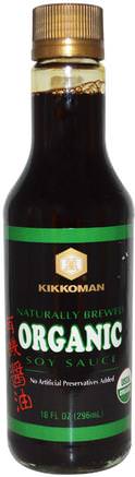 Organic Soy Sauce, 10 fl oz (296 ml) by Kikkoman-Mat, Såser Och Marinader