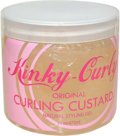 Original Curling Custard, Natural Styling Gel, 16 oz (472 ml) by Kinky-Curly-Bad, Skönhet, Hår Styling Gel
