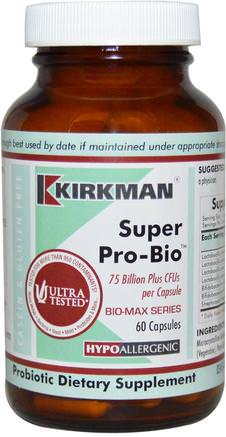 Bio-Max Series, Super Pro-Bio, 60 Capsules (Ice) by Kirkman Labs-Iskylda Produkter, Kosttillskott, Probiotika