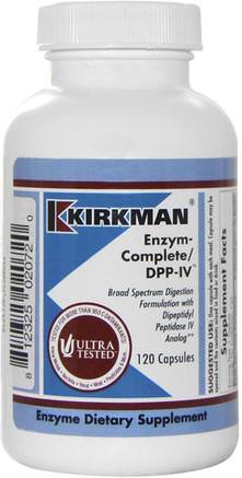 Enzym-Complete/DPP-IV, 120 Capsules by Kirkman Labs-Kosttillskott, Matsmältningsenzymer, Hälsa