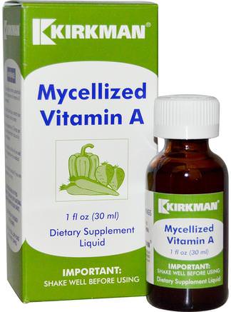 Mycellized Vitamin A Liquid, 1 fl oz (30 ml) by Kirkman Labs-Vitaminer, Vitamin A