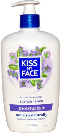 Moisturizer, Lavender Shea, 16 fl oz (473 ml) by Kiss My Face-Bad, Skönhet, Kroppslotion, Sheasmör
