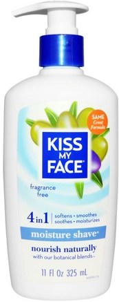 Moisture Shave, Fragrance Free, 11 fl oz (325 ml) by Kiss My Face-Bad, Skönhet, Barberkräm
