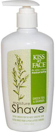 Moisture Shave, Green Tea & Bamboo, 11 fl oz (325 ml) by Kiss My Face-Bad, Skönhet, Rakning, Kroppsvård