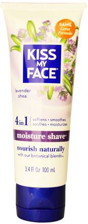 Moisture Shave, Lavender Shea, 3.4 fl oz (100 ml) by Kiss My Face-Bad, Skönhet, Barberkräm