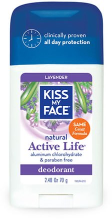 Natural Active Life Deodorant, Lavender, 2.48 oz (70 g) by Kiss My Face-Bad, Skönhet, Deodorant, Kroppsvård
