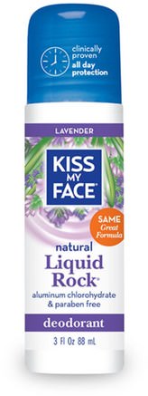 Natural Liquid Rock Deodorant, Lavender, 3 fl oz (88 ml) by Kiss My Face-Bad, Skönhet, Deodorant, Kroppsvård