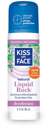 Natural Liquid Rock Deodorant, Peaceful Patchouli, 3 fl oz (88 ml) by Kiss My Face-Bad, Skönhet, Deodorant, Roll-On Deodorant, Kroppsvård