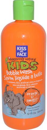 Obsessively Natural Kids, Bubble Wash, Orange U Smart, 12 fl oz (354 ml) by Kiss My Face-Bad, Skönhet, Duschgel, Bubbelbad