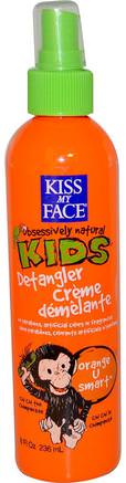 Obsessively Natural Kids, Detangler Creme, Orange U Smart, 8 fl oz (236 ml) by Kiss My Face-Bad, Skönhet, Hår, Hårbotten, Balsam