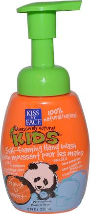 Obsessively Natural Kids, Self-Foaming Hand Wash, Orange U Smart, 8 fl oz (236 ml) by Kiss My Face-Bad, Skönhet, Tvål, Skumbildning