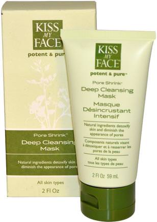 Potent & Pure, Pore Shrink, Deep Cleansing Mask, 2 fl oz (59 ml) by Kiss My Face-Skönhet, Ansiktsvård, Hud, Ansiktsmask, Akne, Fläckmask