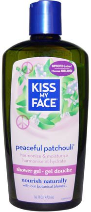 Shower Gel, Peaceful Patchouli, 16 fl oz (473 ml) by Kiss My Face-Bad, Skönhet, Duschgel, Aromterapi Eteriska Oljor, Patchouliolja