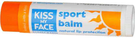 Sport Lip Balm, SPF 30, 0.15 oz (4.25 g) by Kiss My Face-Bad, Skönhet, Läppvård, Läppbalsam, Läppsolskydd