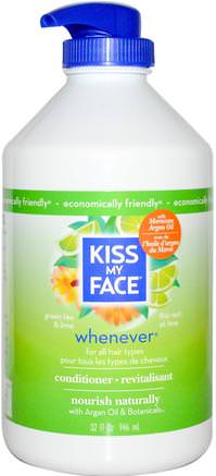 Whenever Conditioner, Green Tea & Lime, 32 fl oz (946 ml) by Kiss My Face-Bad, Skönhet, Balsam, Argan
