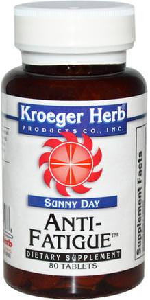 Sunny Day, Anti-Fatigue, 80 Tablets by Kroeger Herb Co-Hälsa, Energi
