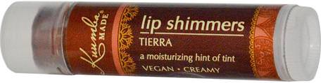 Lip Shimmers, Tierra, 0.15 oz (4.25 g) by Kuumba Made-Bad, Skönhet, Läppstift, Glans, Fodrar