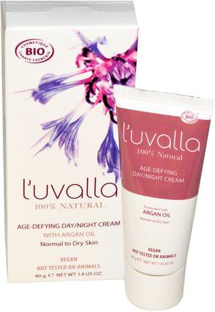 1.4 oz (40 g) by Luvalla Certified Organic Age-Defying Day/Night Cream-Bad, Skönhet, Argan, Hud, Nattkrämer