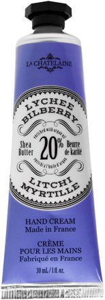 Hand Cream, Lychee Bilberry, 1 fl oz (30 ml) by La Chatelaine-Bad, Skönhet, Handkrämer