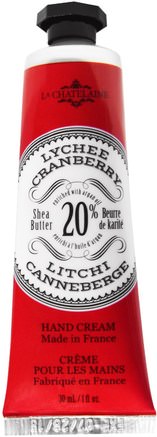 Hand Cream, Lychee Cranberry, 1 fl oz (30 ml) by La Chatelaine-Bad, Skönhet, Handkrämer