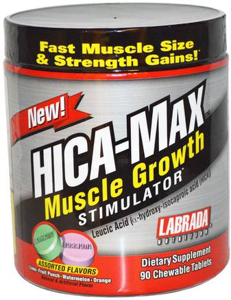 HICA-Max, Muscle Growth Stimulator, Assorted Flavors, 90 Chewable Tablets by Labrada Nutrition-Sport, Muskel