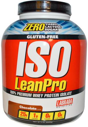 ISO Whey, 100% Whey Protein Isolate, Chocolate, 5 lb (2268 g) by Labrada Nutrition-Kosttillskott, Vassleprotein, Muskel
