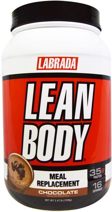 Lean Body, Meal Replacement, Chocolate, 2.47 lbs (1120 g) by Labrada Nutrition-Kosttillskott, Måltid Ersättning Skakningar