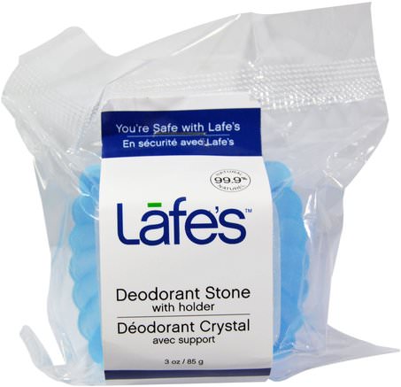 Deodorant Stone, With Holder, 3 oz (85 g) by Lafes Natural Body Care-Bad, Skönhet, Deodorant Stenar