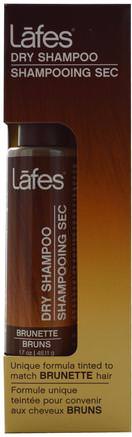 Dry Shampoo, Brunette, 1.7 oz (48.11 g) by Lafes Natural Body Care-Bad, Skönhet, Schampo, Argan