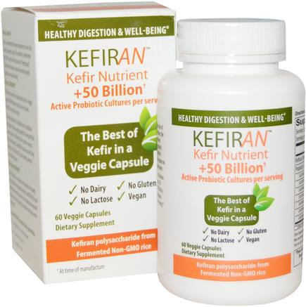 Kefiran, Kefir Nutrient + 50 Billion Active Probiotic Cultures Per Serving, 60 Veggie Caps by Lane Labs-Kosttillskott, Probiotika, Stabiliserade Probiotika, Hälsa