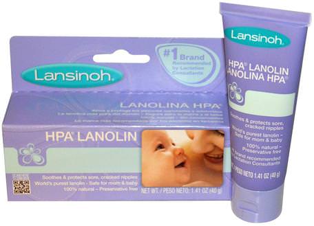 HPA Lanolin, 1.41 oz (40 g) by Lansinoh-Barns Hälsa, Barnfodring, Amning, Barnmat