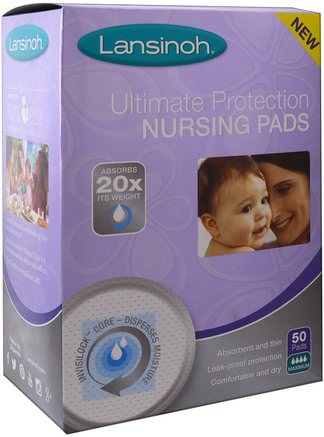 Ultimate Protection Nursing Pads, Maximum, 50 Pads by Lansinoh-Barns Hälsa, Barnfodring, Amning, Hälsa
