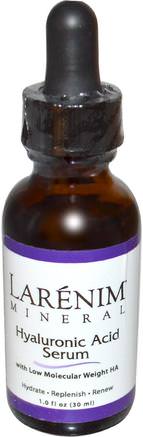 Hyaluronic Acid Serum, 1 fl oz (30 ml) by Larenim-Hälsa, Hudserum, Skönhet, Hyaluronsyrahud