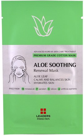 Aloe Soothing Renewal Mask, 1 Mask by Leaders-Skönhet, Ansiktsmasker, Arkmaskar