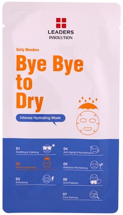 Bye Bye to Dry, Intense Hydrating Mask, 1 Mask.84 fl oz (25 ml) by Leaders-Skönhet, Ansiktsmasker, Arkmaskar