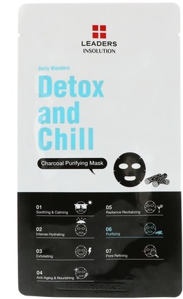 Detox and Chill, Charcoal Purifying Mask, 1 Mask, 0.84 fl oz (25 ml) by Leaders-Skönhet, Ansiktsmasker, Arkmaskar