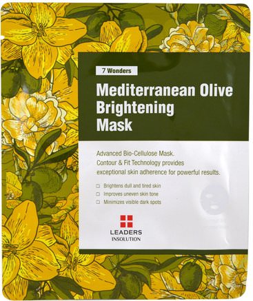 Mediterranean Olive Brightening Mask, 1 Mask by Leaders-Skönhet, Ansiktsmasker, Arkmaskar