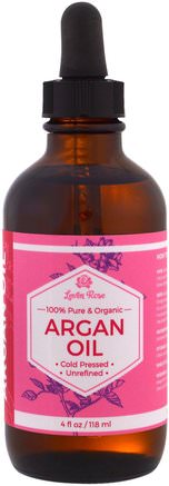 100% Pure & Organic Argan Oil, 4 fl oz (118 ml) by Leven Rose-Hälsa, Hud, Massageolja
